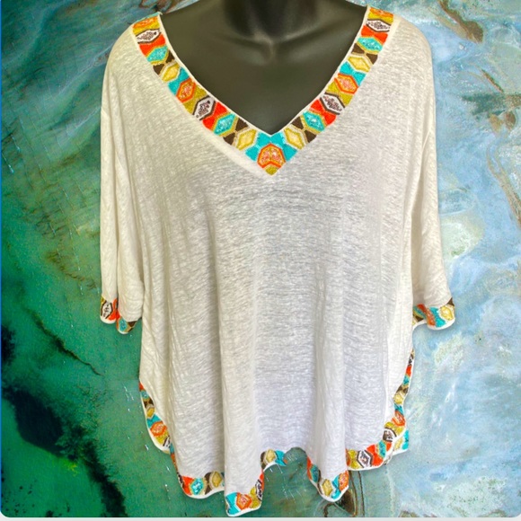 Gorgeous Tropical Beaded Blouse - Picture 4 of 12